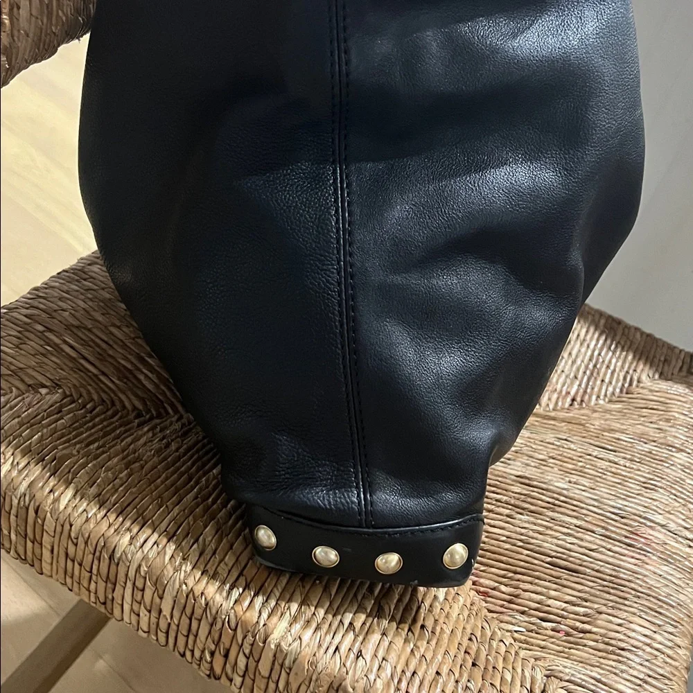 MICHAEL KORS BEAUTIFUL Black Pebbled Leather StudsTote Bag GREAT CONDITION - Picture 16 of 16